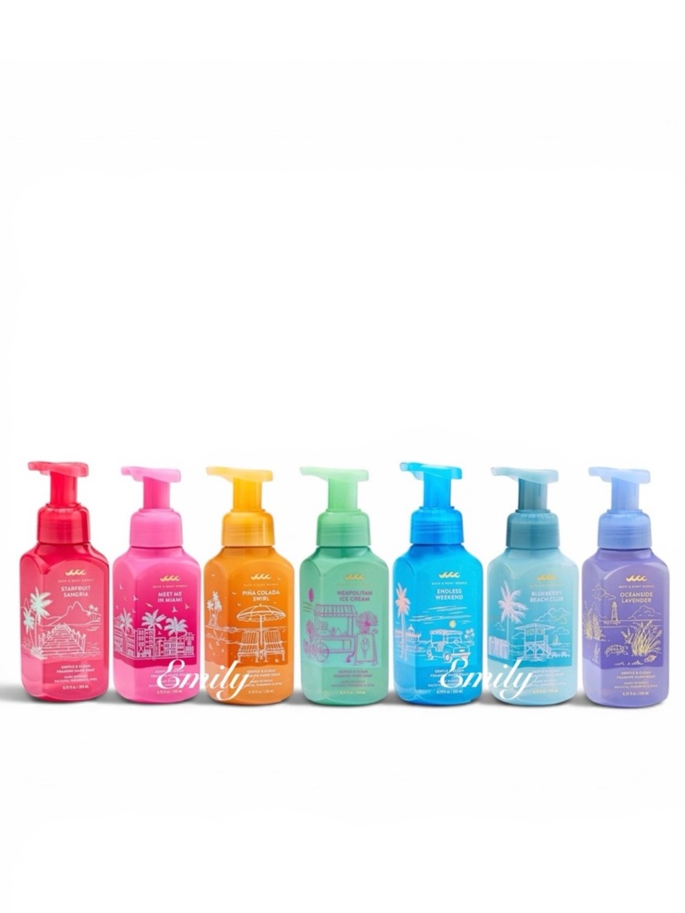 NEW! 7X Bath & Body Works “Beach Club” Foam Hand Soap Set Collection Bundle